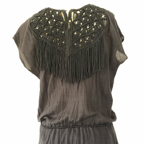 ULLA JOHNSON Macrame, Fringe loose mini dress. - Picture 5 of 5